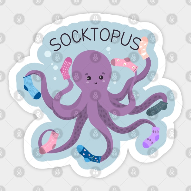 Socktopus Octopus Sticker by Happy Lime